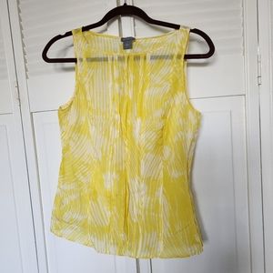 Ann Taylor sleveless silk cotton blend sheer top